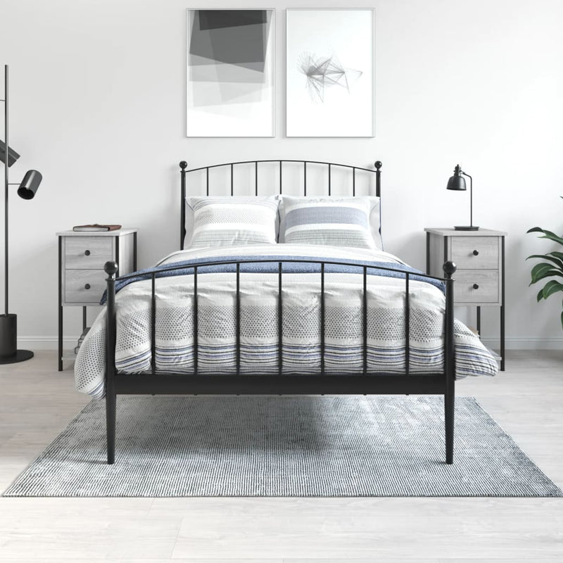 Nachtkastjes 2 st 32x42x70 cm bewerkt hout grijs sonoma eiken MeubelReus