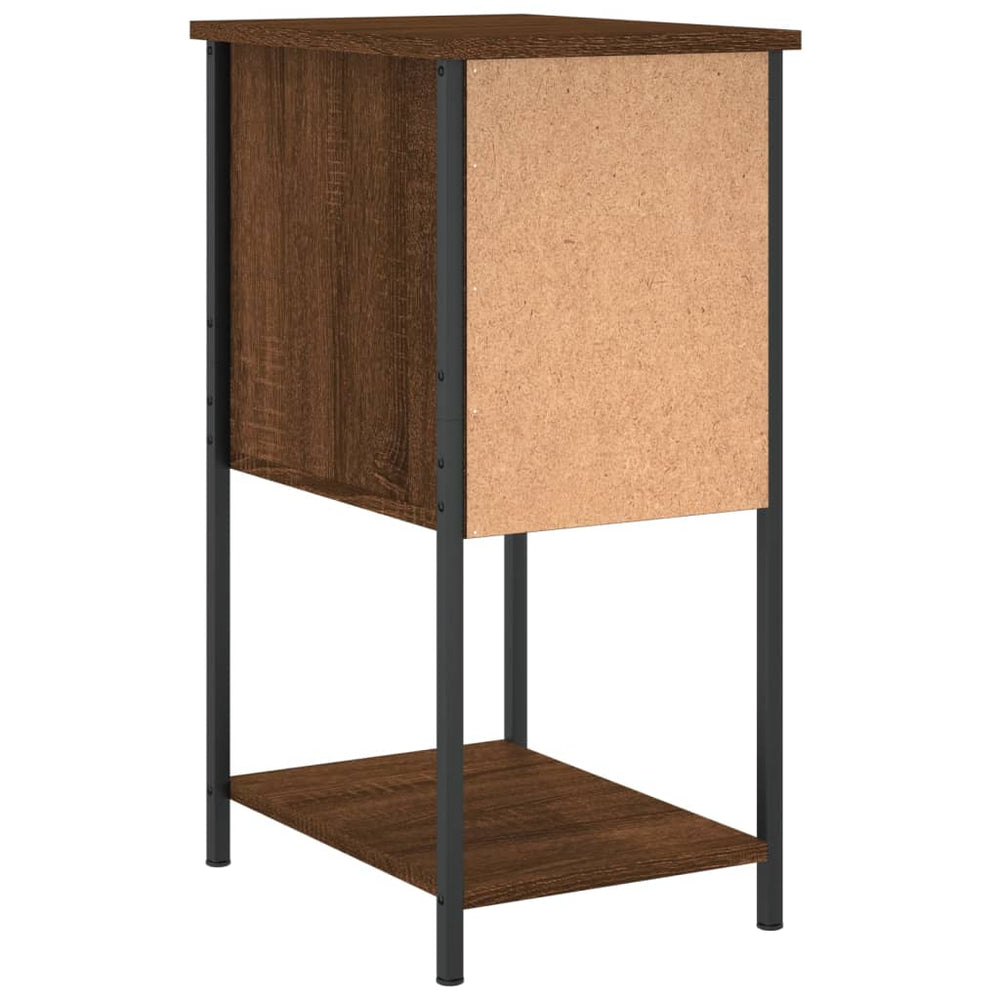 Nachtkastje 32x42x70 cm bewerkt hout bruin eikenkleur MeubelReus