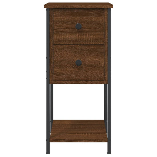 Nachtkastjes 2 st 32x42x70 cm bewerkt hout bruin eikenkleur MeubelReus