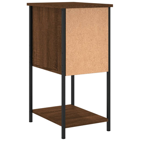 Nachtkastjes 2 st 32x42x70 cm bewerkt hout bruin eikenkleur MeubelReus