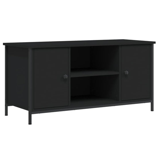Tv-meubel 100x40x50 cm bewerkt hout zwart MeubelReus
