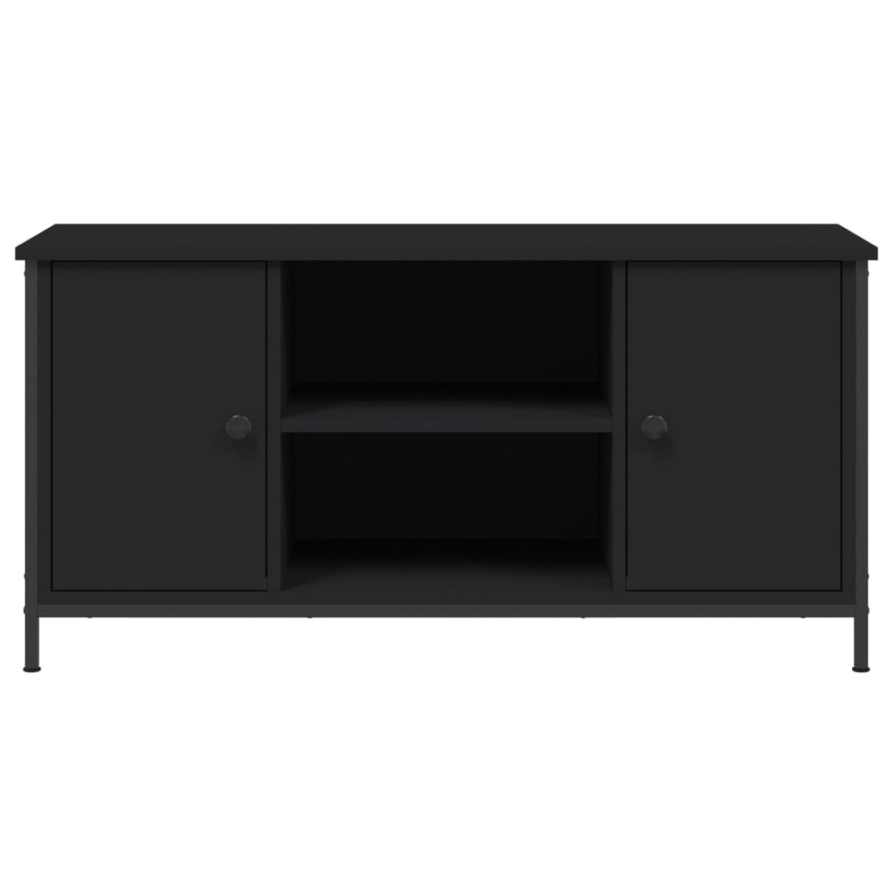 Tv-meubel 100x40x50 cm bewerkt hout zwart MeubelReus