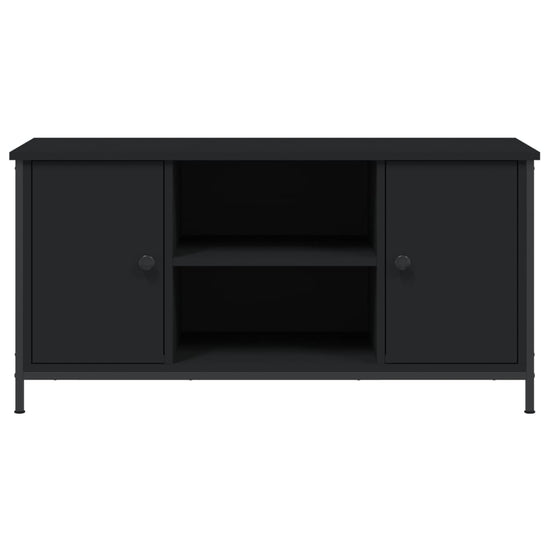 Tv-meubel 100x40x50 cm bewerkt hout zwart MeubelReus