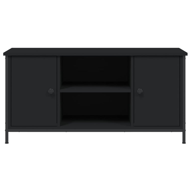Tv-meubel 100x40x50 cm bewerkt hout zwart MeubelReus