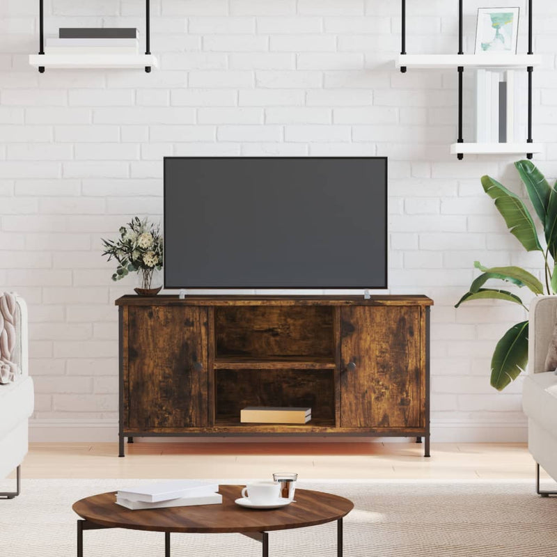 Tv-meubel 100x40x50 cm bewerkt hout gerookt eikenkleurig MeubelReus