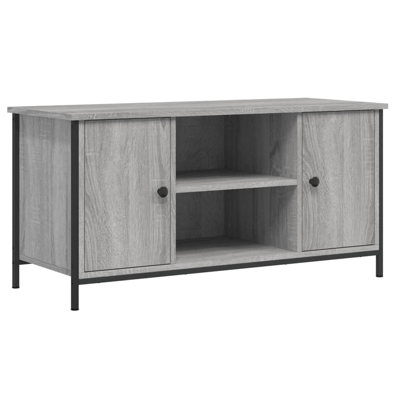 Tv-meubel 100x40x50 cm bewerkt hout grijs sonoma eikenkleurig MeubelReus