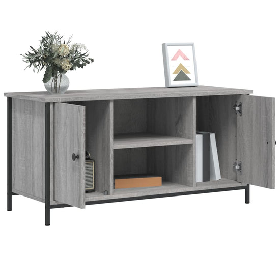 Tv-meubel 100x40x50 cm bewerkt hout grijs sonoma eikenkleurig MeubelReus