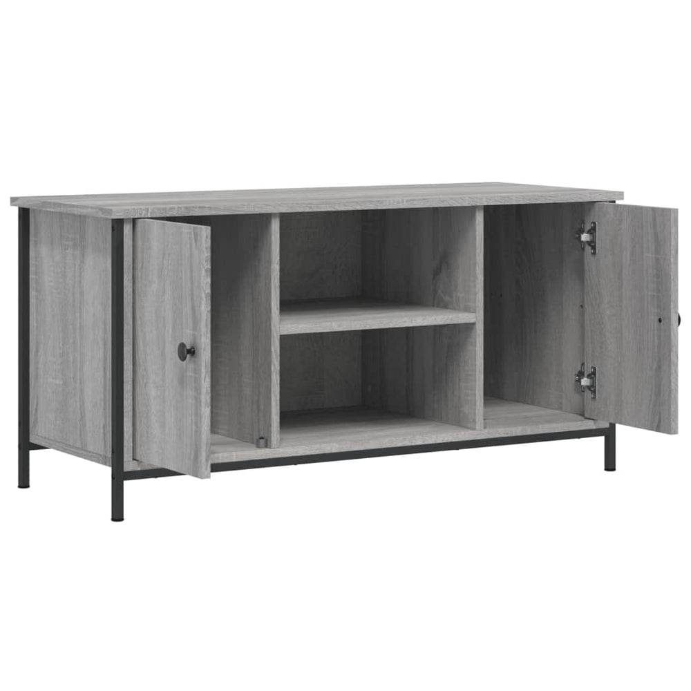 Tv-meubel 100x40x50 cm bewerkt hout grijs sonoma eikenkleurig MeubelReus