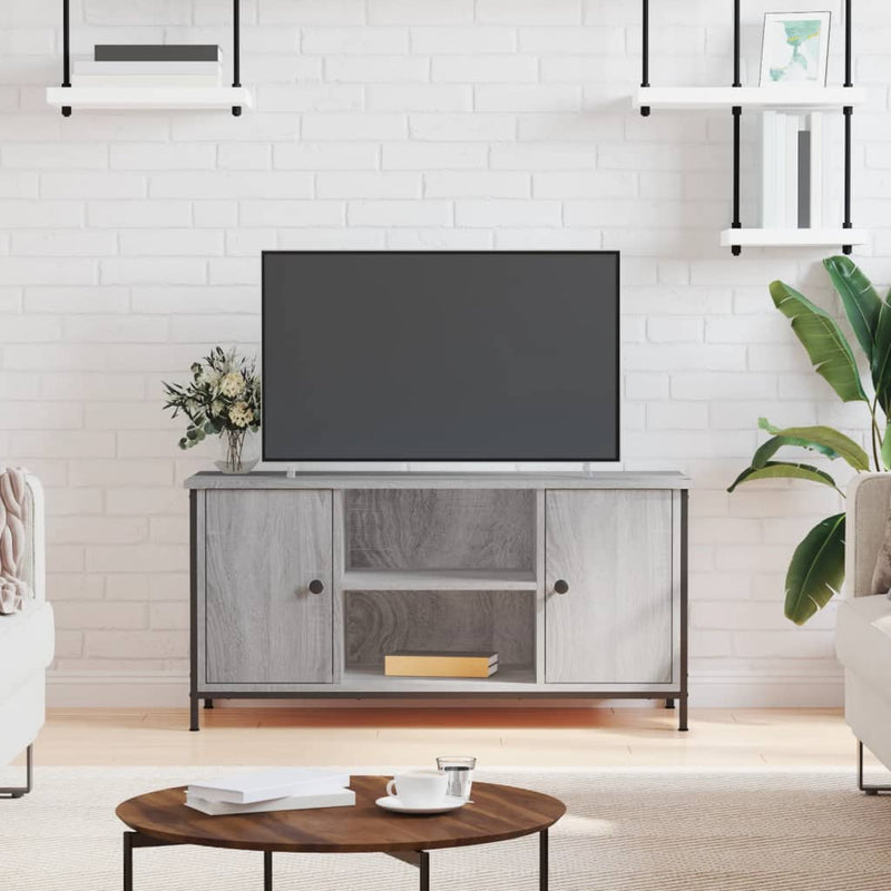 Tv-meubel 100x40x50 cm bewerkt hout grijs sonoma eikenkleurig MeubelReus
