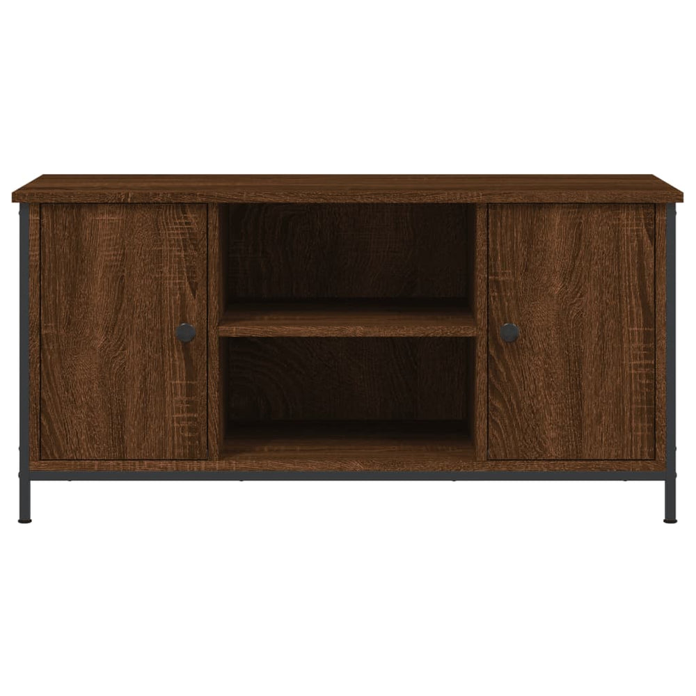 Tv-meubel 100x40x50 cm bewerkt hout bruin eikenkleur MeubelReus