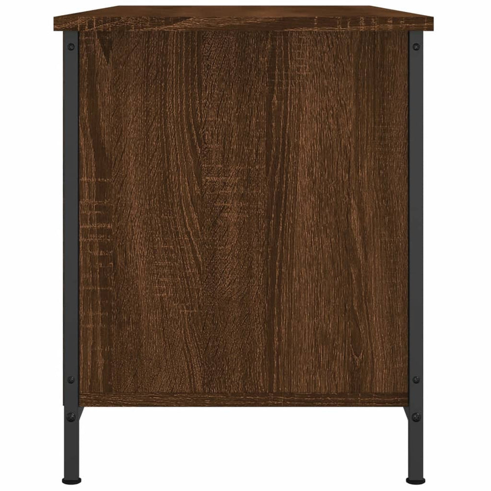 Tv-meubel 100x40x50 cm bewerkt hout bruin eikenkleur MeubelReus