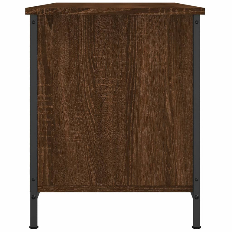 Tv-meubel 100x40x50 cm bewerkt hout bruin eikenkleur MeubelReus