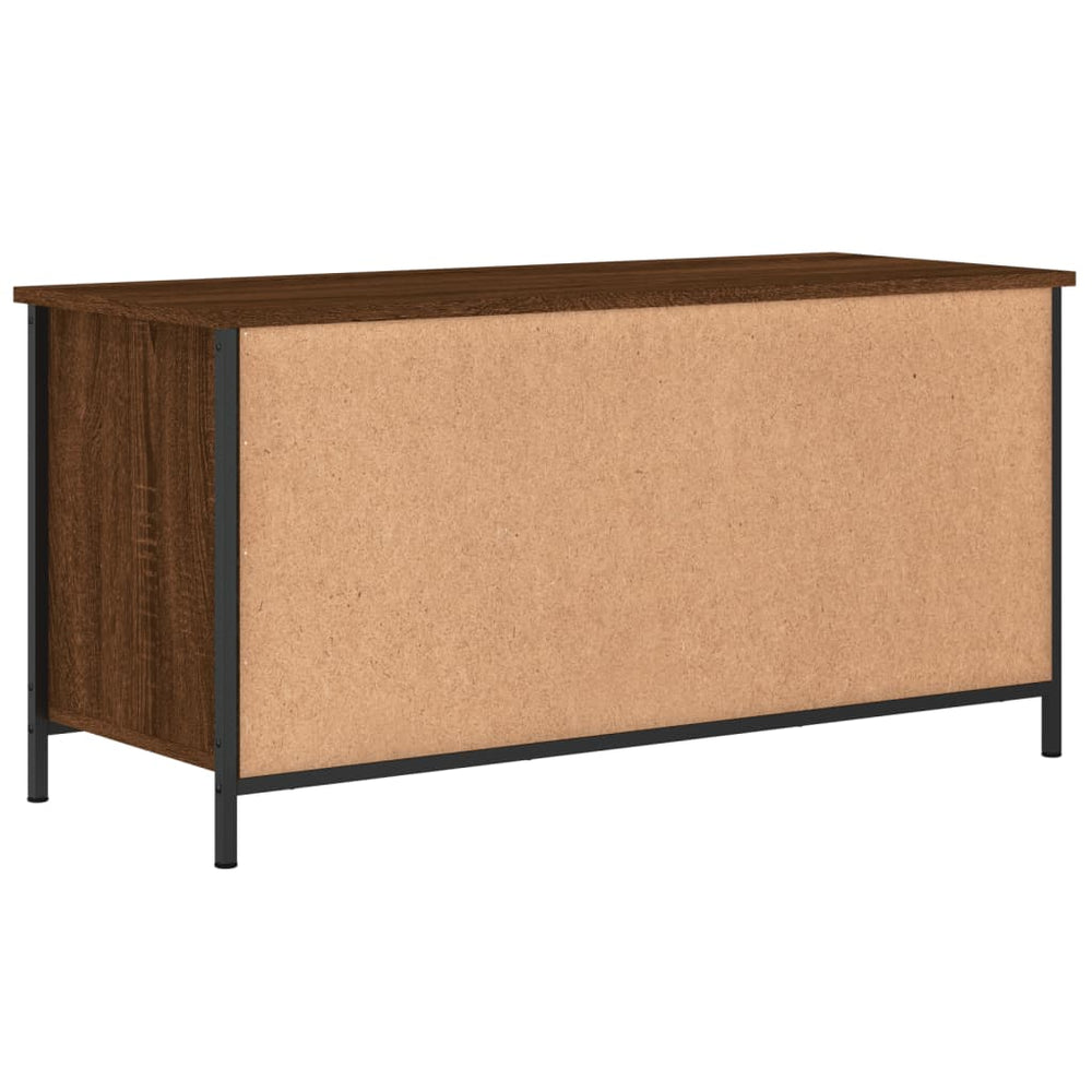 Tv-meubel 100x40x50 cm bewerkt hout bruin eikenkleur MeubelReus