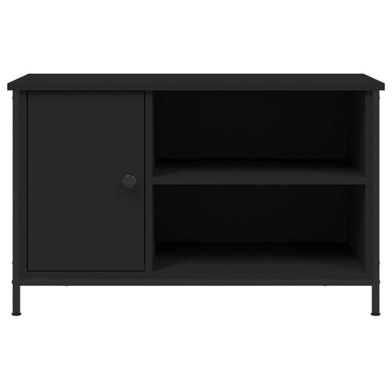 Tv-meubel 80x40x50 cm bewerkt hout zwart MeubelReus
