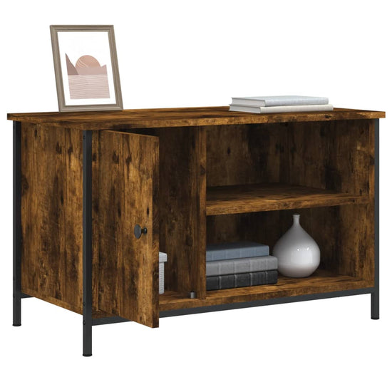 Tv-meubel 80x40x50 cm bewerkt hout gerookt eikenkleurig MeubelReus