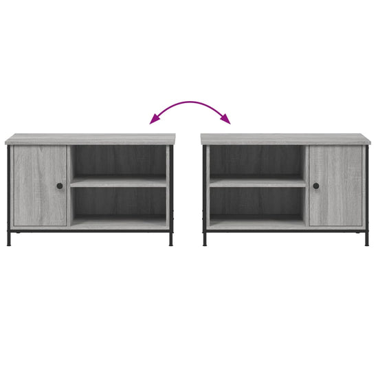 Tv-meubel 80x40x50 cm bewerkt hout grijs sonoma eikenkleurig MeubelReus