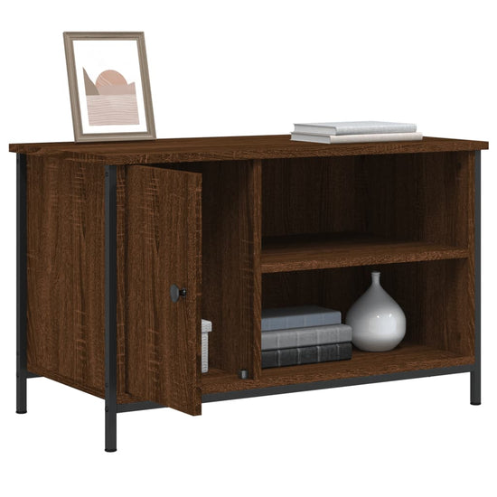 Tv-meubel 80x40x50 cm bewerkt hout bruin eikenkleur MeubelReus