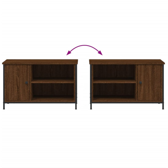 Tv-meubel 80x40x50 cm bewerkt hout bruin eikenkleur MeubelReus