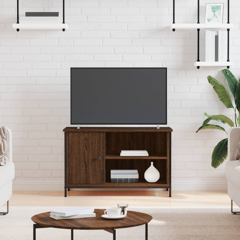 Tv-meubel 80x40x50 cm bewerkt hout bruin eikenkleur MeubelReus