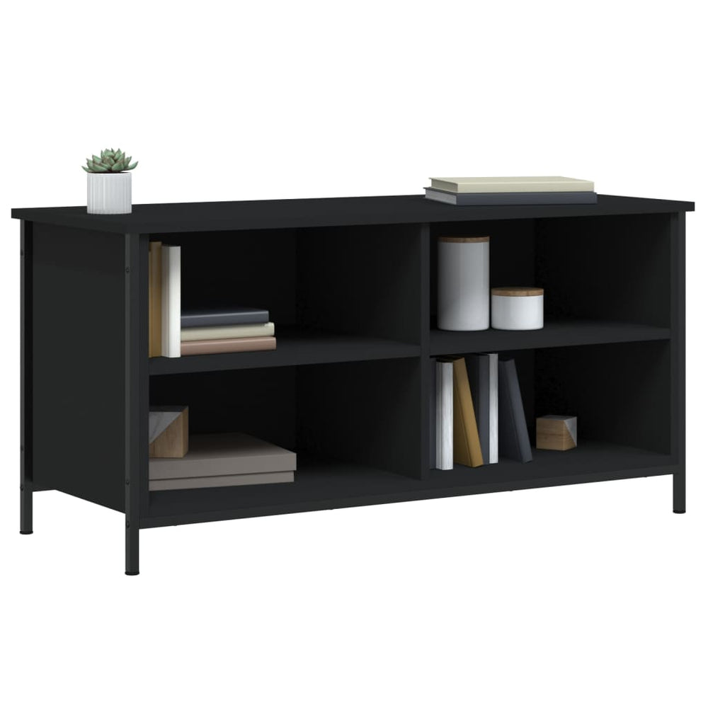 Tv-meubel 100x40x50 cm bewerkt hout zwart MeubelReus