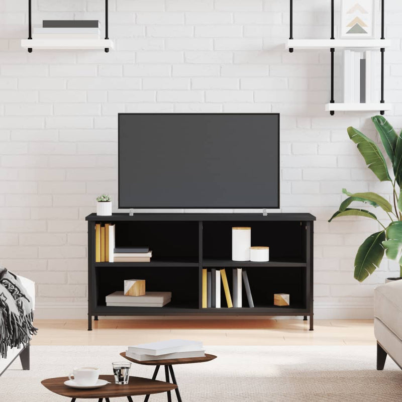 Tv-meubel 100x40x50 cm bewerkt hout zwart MeubelReus