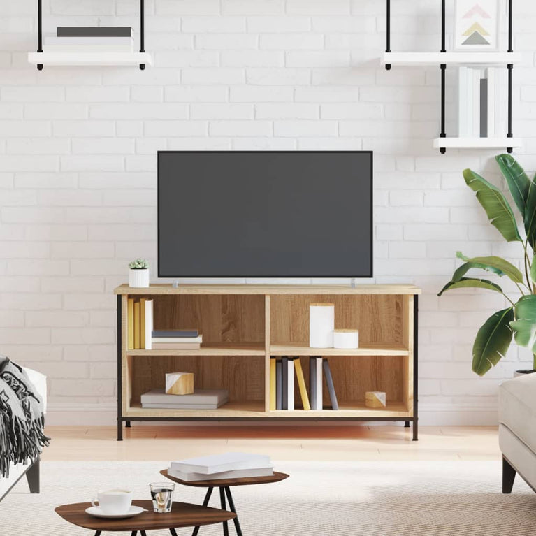 Tv-meubel 100x40x50 cm bewerkt hout sonoma eikenkleurig MeubelReus
