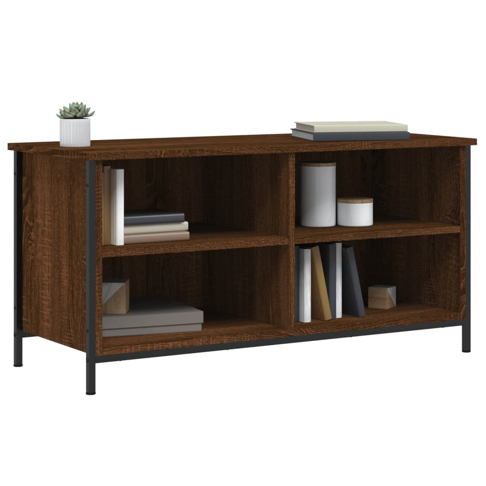 Tv-meubel 100x40x50 cm bewerkt hout bruin eikenkleur MeubelReus