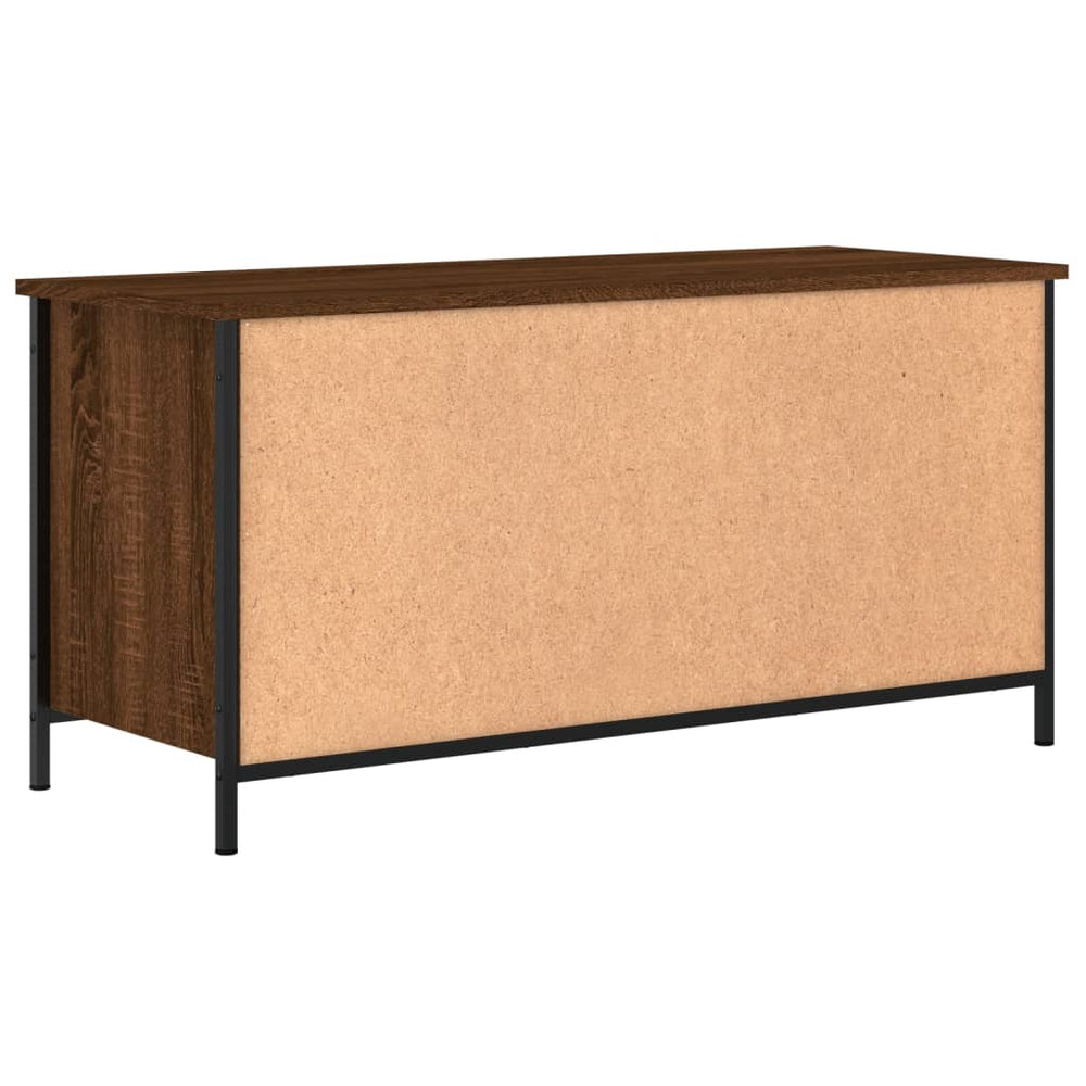 Tv-meubel 100x40x50 cm bewerkt hout bruin eikenkleur MeubelReus