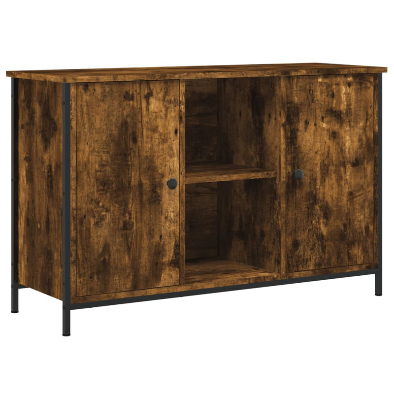 Tv-meubel 100x35x65 cm bewerkt hout gerookt eikenkleurig MeubelReus