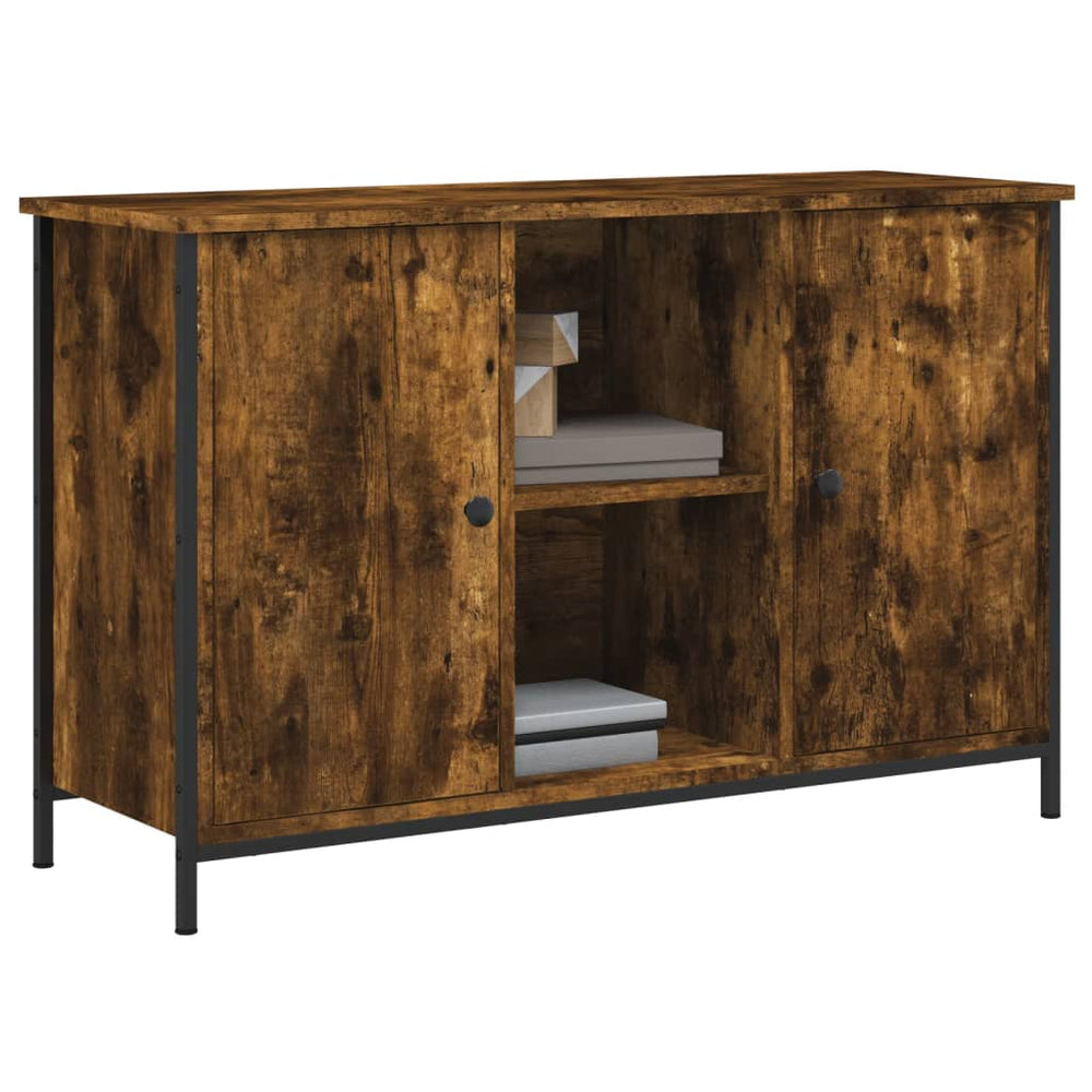 Tv-meubel 100x35x65 cm bewerkt hout gerookt eikenkleurig MeubelReus