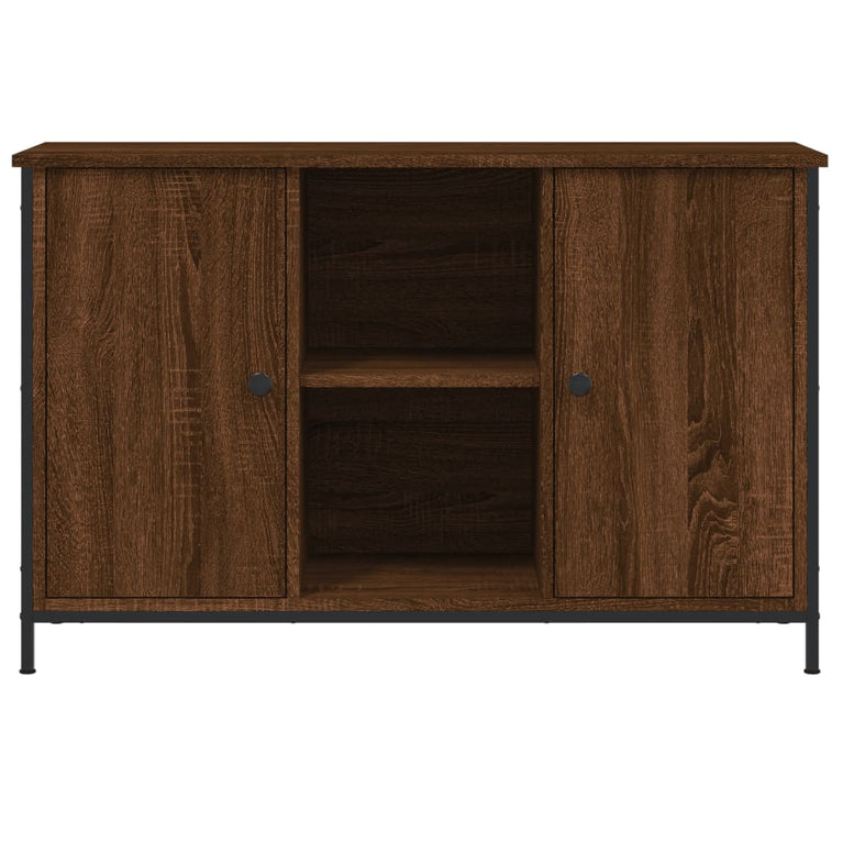 Tv-meubel 100x35x65 cm bewerkt hout bruin eikenkleur MeubelReus