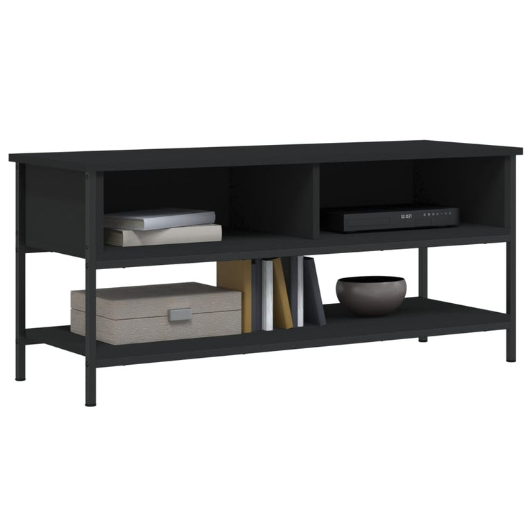 Tv-meubel 100x35x45 cm bewerkt hout zwart MeubelReus