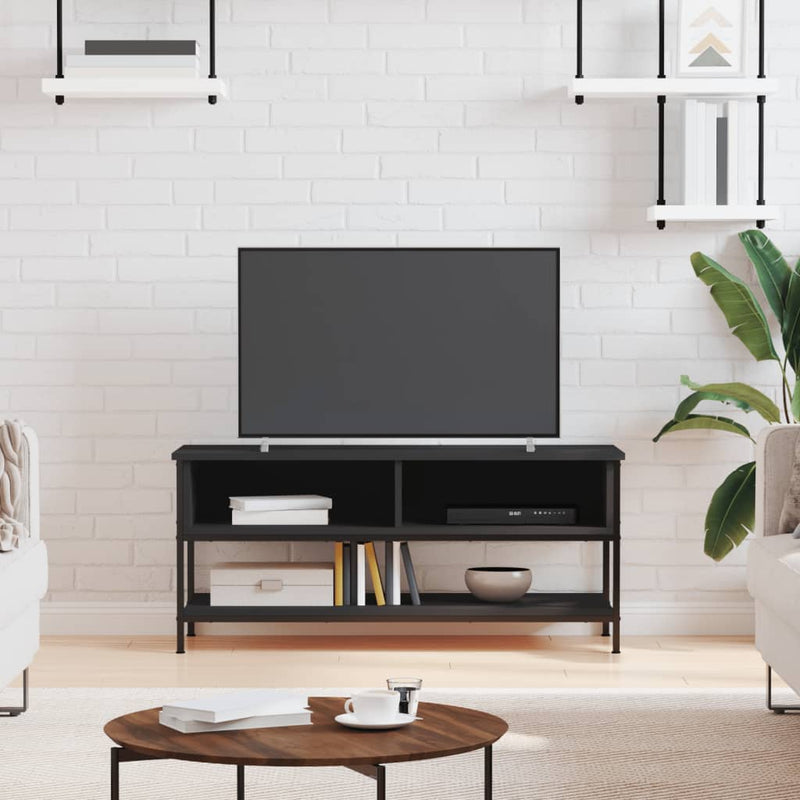 Tv-meubel 100x35x45 cm bewerkt hout zwart MeubelReus