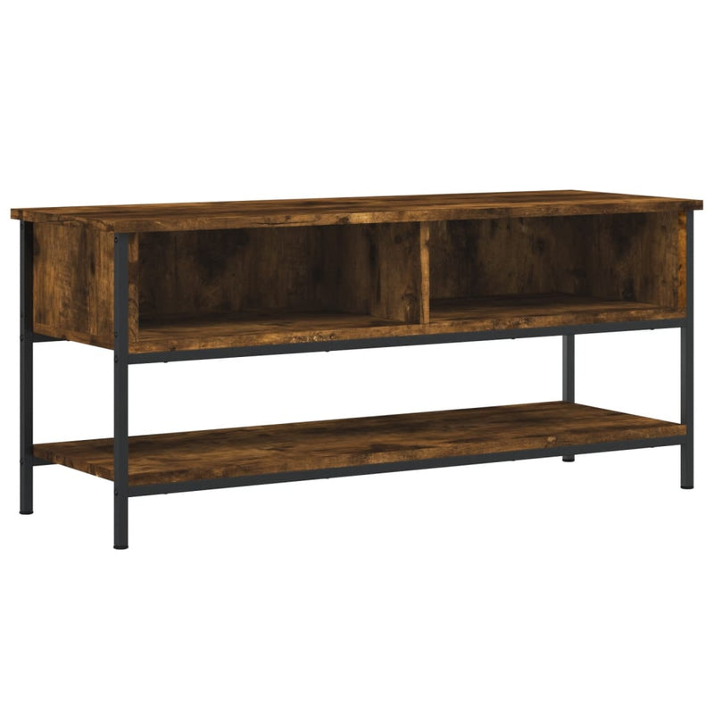 Tv-meubel 100x35x45 cm bewerkt hout gerookt eikenkleurig MeubelReus