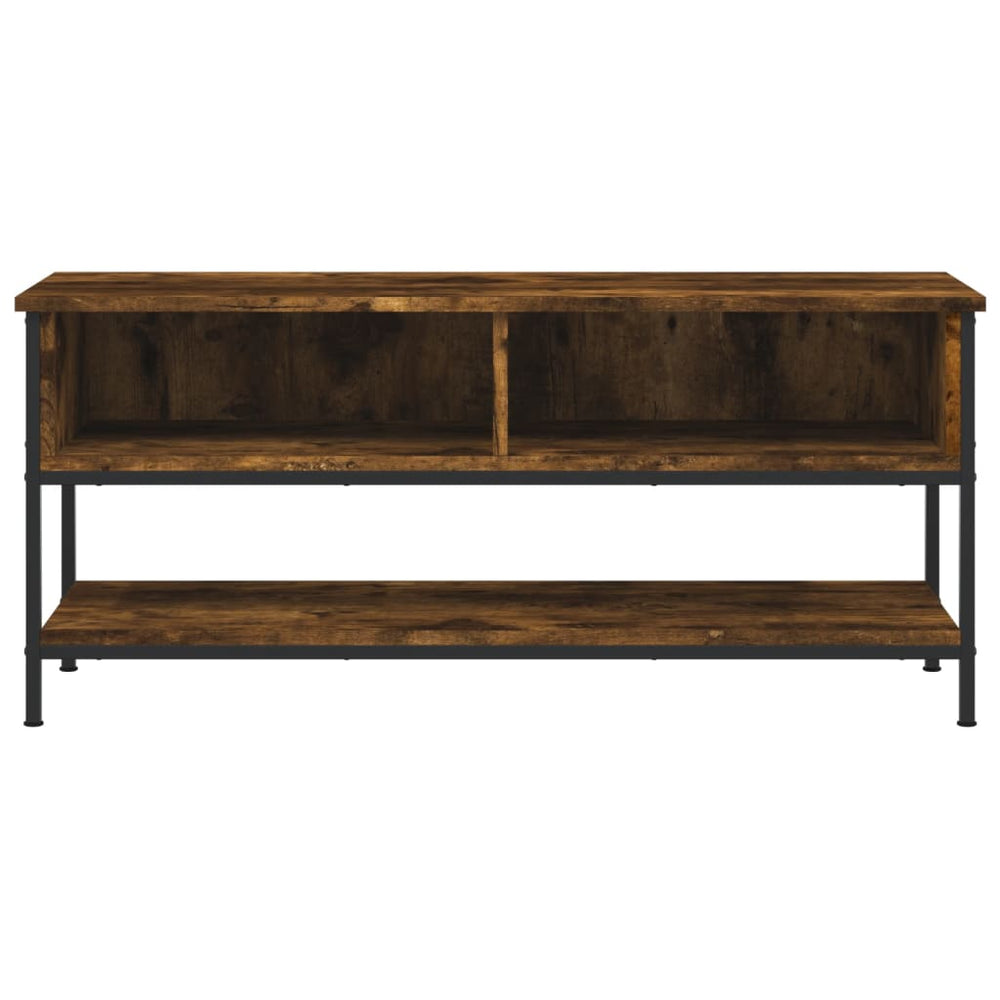 Tv-meubel 100x35x45 cm bewerkt hout gerookt eikenkleurig MeubelReus