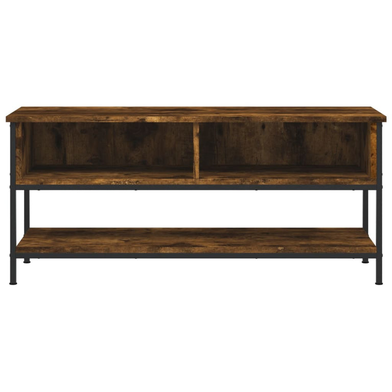 Tv-meubel 100x35x45 cm bewerkt hout gerookt eikenkleurig MeubelReus