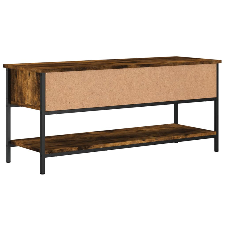 Tv-meubel 100x35x45 cm bewerkt hout gerookt eikenkleurig MeubelReus