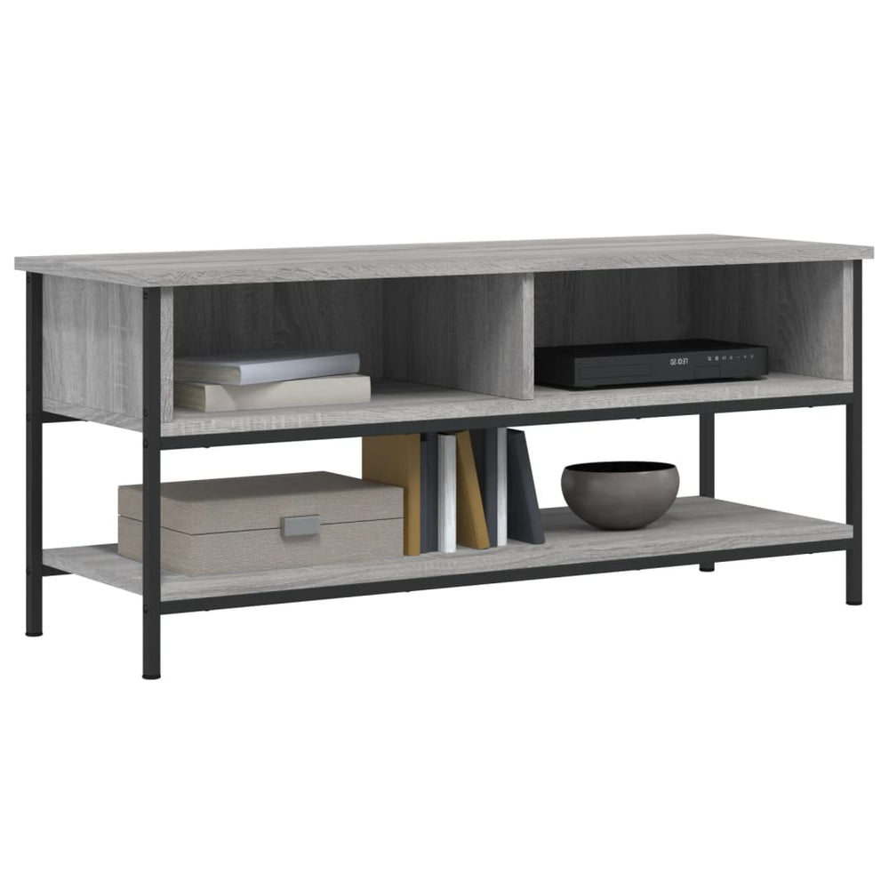 Tv-meubel 100x35x45 cm bewerkt hout grijs sonoma eikenkleurig MeubelReus