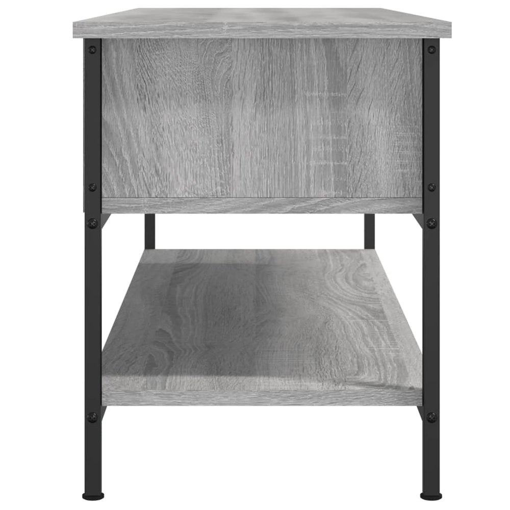 Tv-meubel 100x35x45 cm bewerkt hout grijs sonoma eikenkleurig MeubelReus