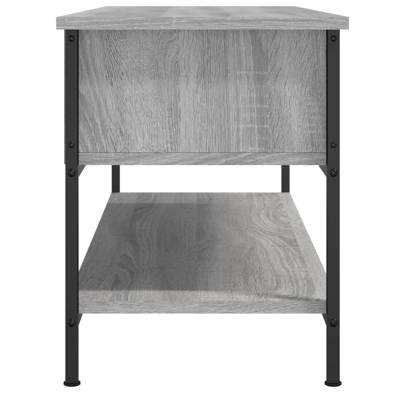 Tv-meubel 100x35x45 cm bewerkt hout grijs sonoma eikenkleurig MeubelReus
