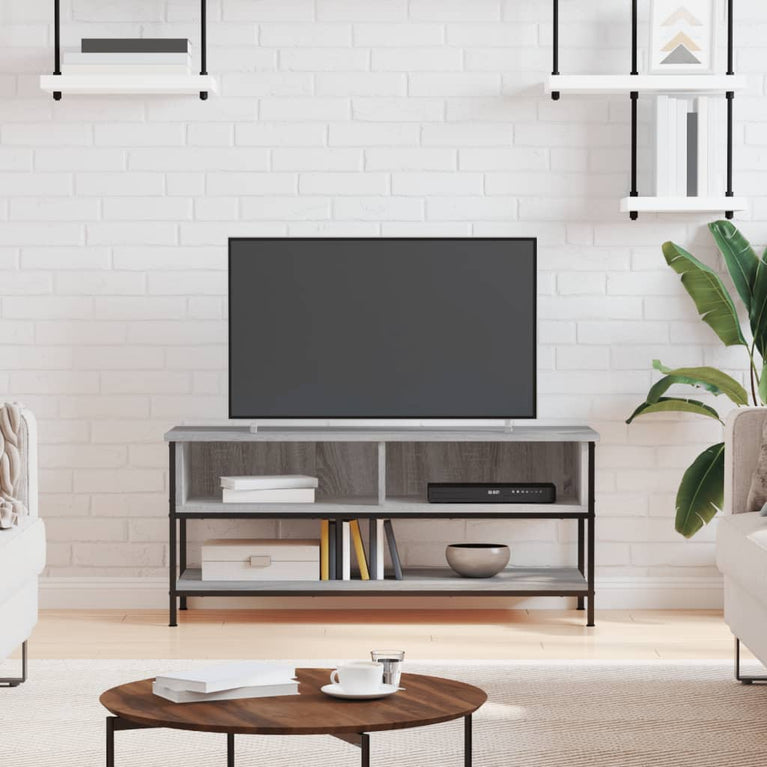 Tv-meubel 100x35x45 cm bewerkt hout grijs sonoma eikenkleurig MeubelReus
