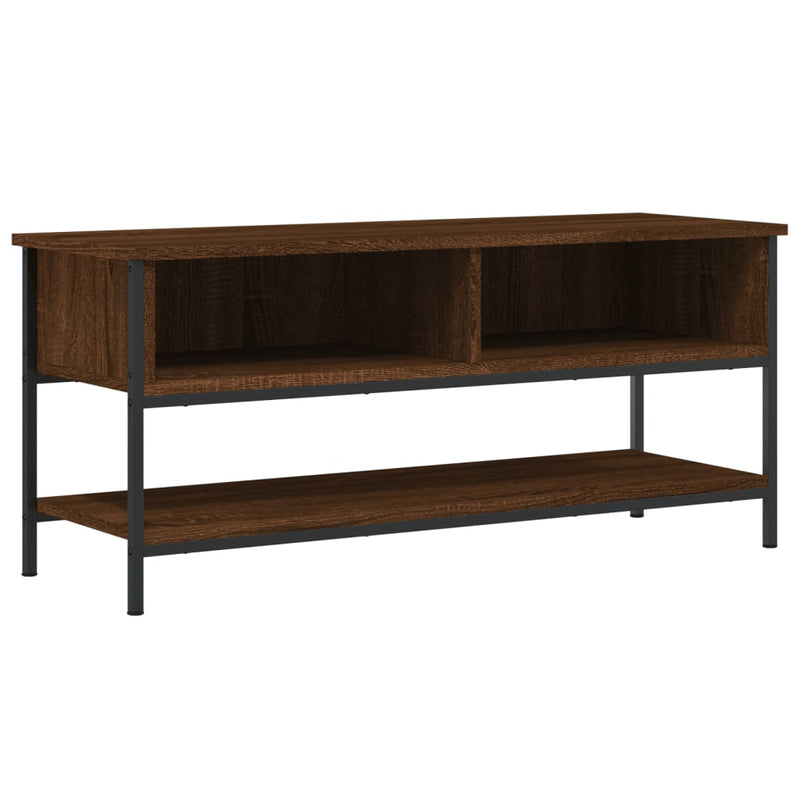 Tv-meubel 100x35x45 cm bewerkt hout bruin eikenkleur MeubelReus