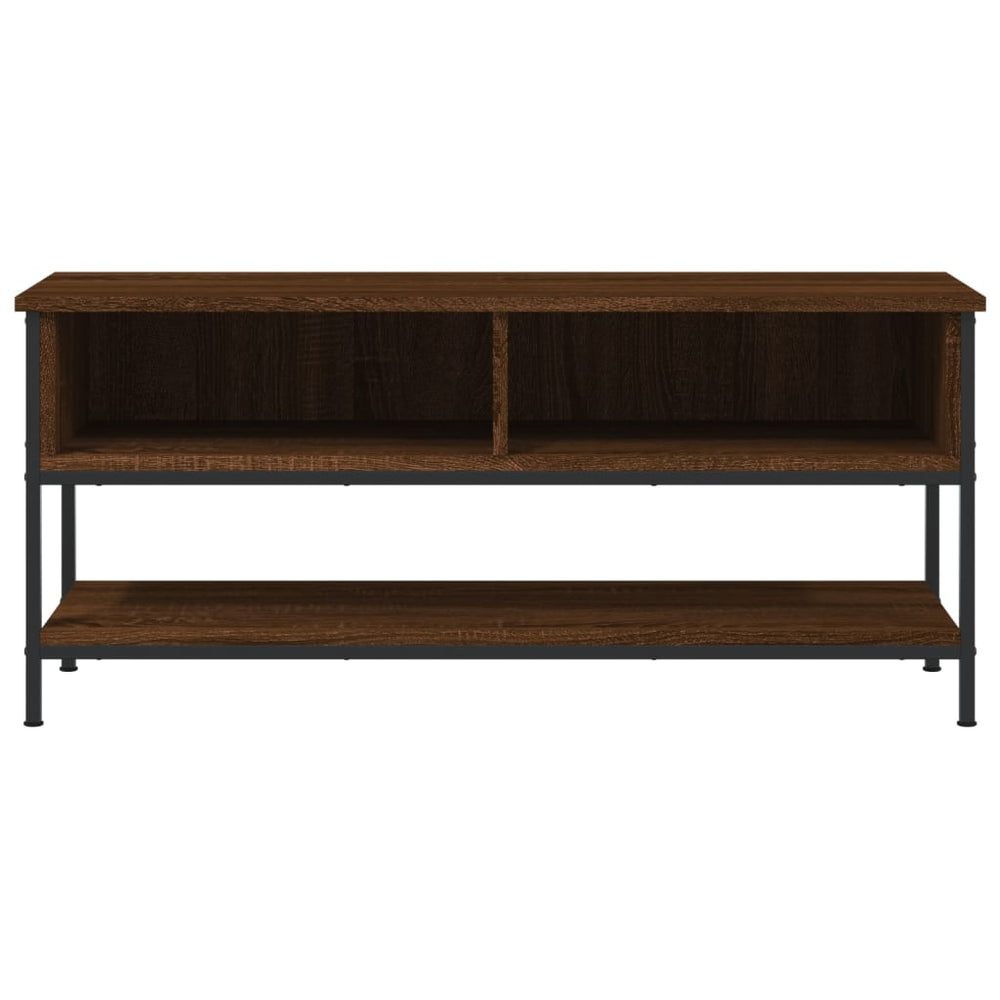 Tv-meubel 100x35x45 cm bewerkt hout bruin eikenkleur MeubelReus