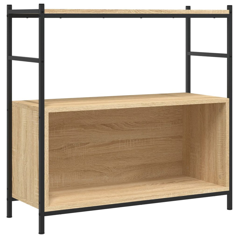 Boekenrek 80x30x78,5 cm bewerkt hout en ijzer sonoma eikenkleur MeubelReus
