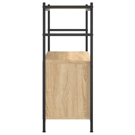 Boekenrek 80x30x78,5 cm bewerkt hout en ijzer sonoma eikenkleur MeubelReus