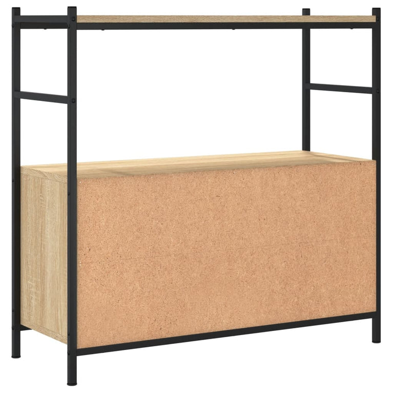 Boekenrek 80x30x78,5 cm bewerkt hout en ijzer sonoma eikenkleur MeubelReus