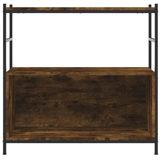 Boekenrek 80x30x78,5 cm bewerkt hout en ijzer gerookt eiken MeubelReus