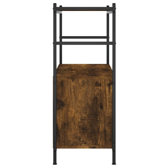 Boekenrek 80x30x78,5 cm bewerkt hout en ijzer gerookt eiken MeubelReus