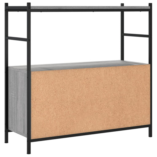 Boekenrek 80x30x78,5 cm bewerkt hout en ijzer grijs sonoma MeubelReus