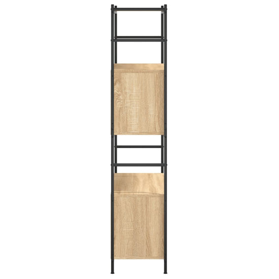 Boekenrek 80x30x145,5 cm bewerkt hout en ijzer sonoma eiken MeubelReus
